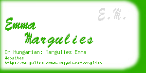 emma margulies business card